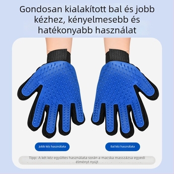 Szilikon macskaápoló kesztyű – szőrszálak eltávolítása, tisztítás és fürdőmasszázs