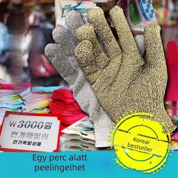 Ötfogú fürdőkesztyű – poliészterből, testre és hátra, gyermekbarát