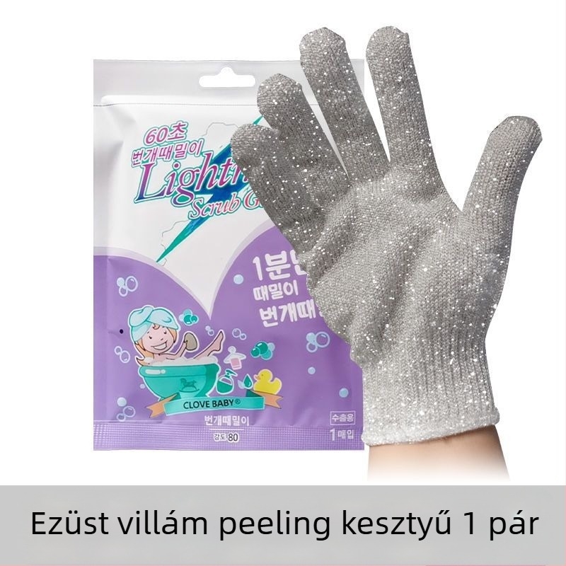 Ötfogú fürdőkesztyű – poliészterből, testre és hátra, gyermekbarát