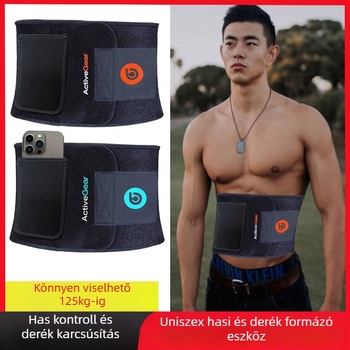 Derékvédő öv, spandex, izzadság-elvezető, hasi formázó, edzéshez