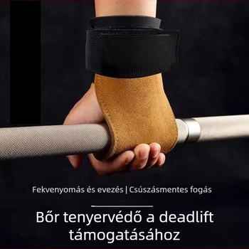 Bőrből készült csuklópánt tenyérvédővel fogáshoz – univerzális használat