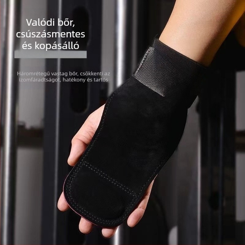 Bőrből készült csuklópánt tenyérvédővel fogáshoz – univerzális használat