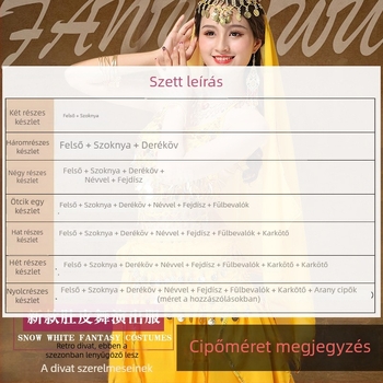 Belly Dance kosztüm indiai néptánchoz, poliészter anyag, uniszex, megjelenés: 2025 tavasz, 30–34 éveseknek