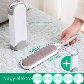 Szőrmentesítő kefe – ABS műanyagból, macska szőr eltávolítás, tartozék: tisztító doboz, modern letisztult dizájn