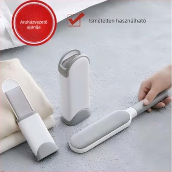 Szőrmentesítő kefe – ABS műanyagból, macska szőr eltávolítás, tartozék: tisztító doboz, modern letisztult dizájn