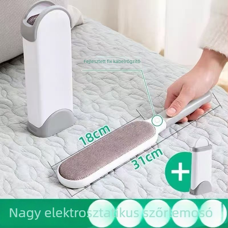 Szőrmentesítő kefe – ABS műanyagból, macska szőr eltávolítás, tartozék: tisztító doboz, modern letisztult dizájn