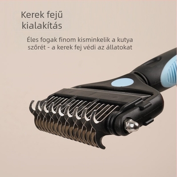 Többcélú kisállat-fésű macskáknak és kutyáknak, 3 az 1-ben ápoló eszköz, egyenes fésű a laza szőr eltávolításához, Termékkód: 91618, Márka: Little Pet First Grade