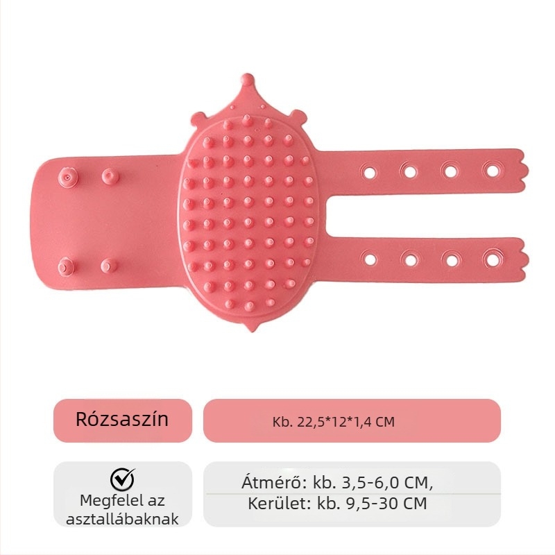 Macskaápoló eszköz görbült TPE-vel — tartós masszírozó hosszú szőrű macskáknak