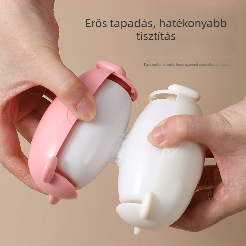 Háziállat-szőr eltávolító görgő – ovális formájú, rajzfilm dizájn, mosható, hordozható, műanyag, Youren márka, 2024 nyár, modern minimál stílus