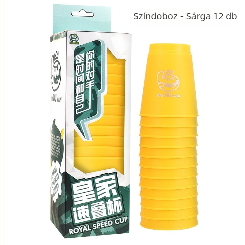 ohern Kupa pohár-stacking asztali játék – Gyorsaság, Puzzle és Logikai Edzés, Beltéri Szórakozás, 7–14 éveseknek, Csomagolás: táska, színes doboz, OPP zacskó