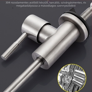 Konyhai tisztított víz csaptele, rozsdamentes acél, kerámiás szelepmag, ülés típusú szerelés, egycsuklós kialakítás