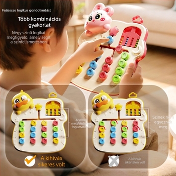 Gyerekeknek szóló oktató puzzle-játék színfelismeréssel és logikus gondolkodással (Anyag: műanyag; Korosztály: 4–6 év; Csomagolás: táska; 3C: 2024152202054298)