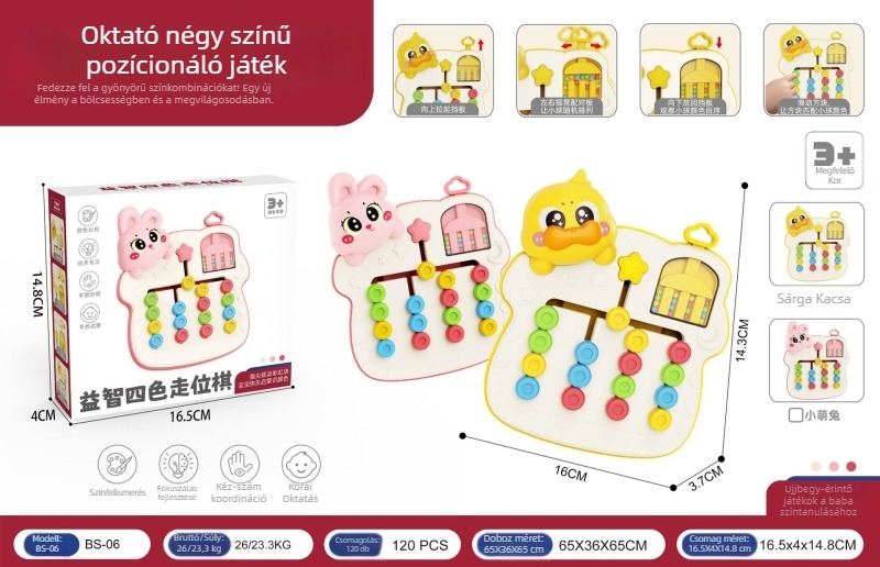 Gyerekeknek szóló oktató puzzle-játék színfelismeréssel és logikus gondolkodással (Anyag: műanyag; Korosztály: 4–6 év; Csomagolás: táska; 3C: 2024152202054298)