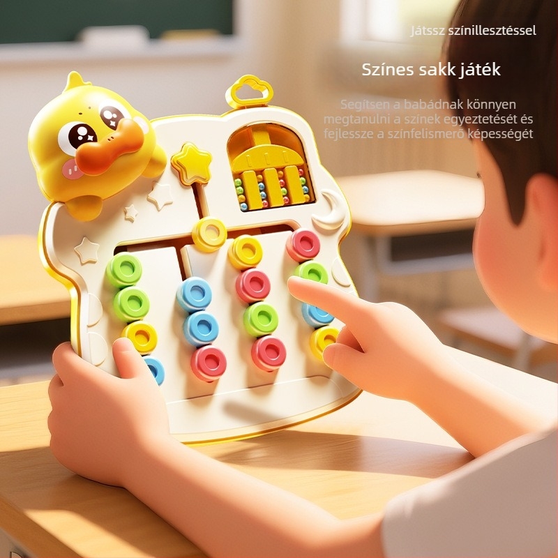 Gyerekeknek szóló oktató puzzle-játék színfelismeréssel és logikus gondolkodással (Anyag: műanyag; Korosztály: 4–6 év; Csomagolás: táska; 3C: 2024152202054298)