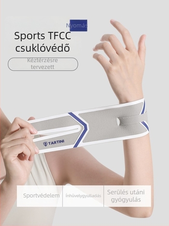 Tartini csukló ortézis TFCC-sérülésre, univerzális, spandex-nylon anyag, csuklóvédelem badmintonhoz és teniszezéshez