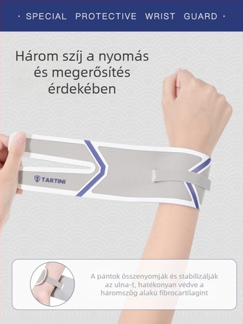 Tartini csukló ortézis TFCC-sérülésre, univerzális, spandex-nylon anyag, csuklóvédelem badmintonhoz és teniszezéshez