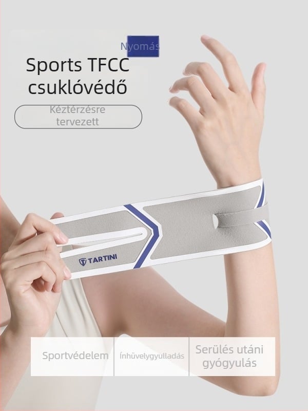 Tartini csukló ortézis TFCC-sérülésre, univerzális, spandex-nylon anyag, csuklóvédelem badmintonhoz és teniszezéshez