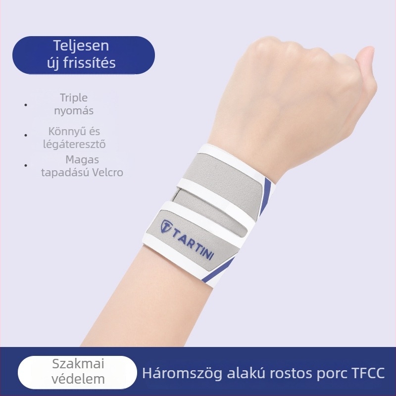 Tartini csukló ortézis TFCC-sérülésre, univerzális, spandex-nylon anyag, csuklóvédelem badmintonhoz és teniszezéshez