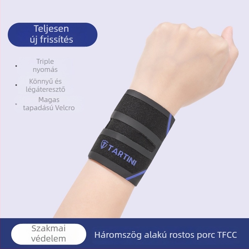 Tartini csukló ortézis TFCC-sérülésre, univerzális, spandex-nylon anyag, csuklóvédelem badmintonhoz és teniszezéshez