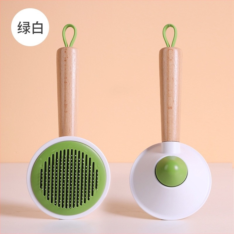 Da Da Bear Macska szőrzet eltávolító fésű automata tisztító tüskékkel, egyetlen kattintásos szőr eltávolítás, ABS/ rozsdamentes acél