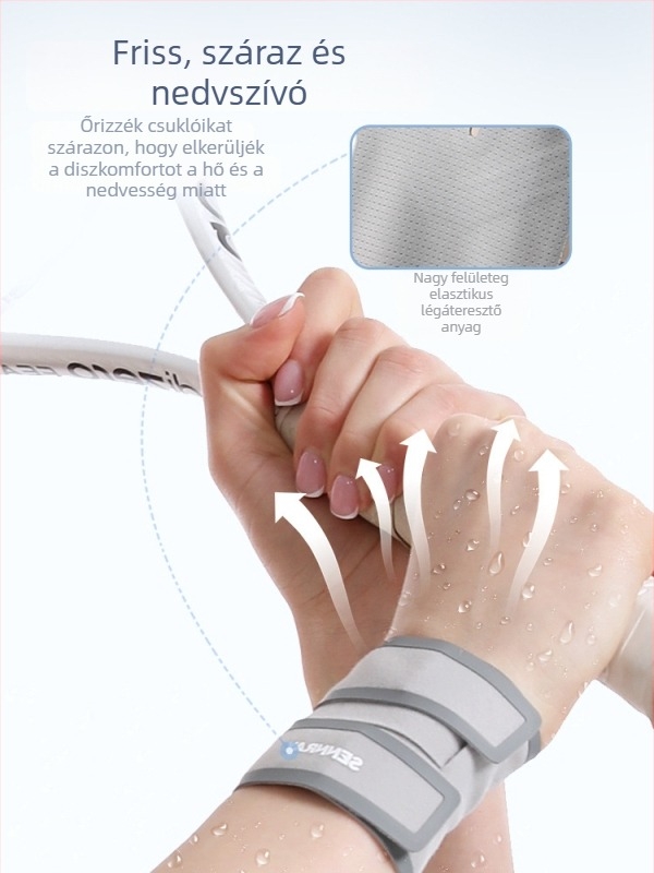 Sennray csuklópánt, légáteresztő hálós anyag, izzadságszívó, ficam elleni védelem, univerzális illeszkedés edzéshez és sporthoz