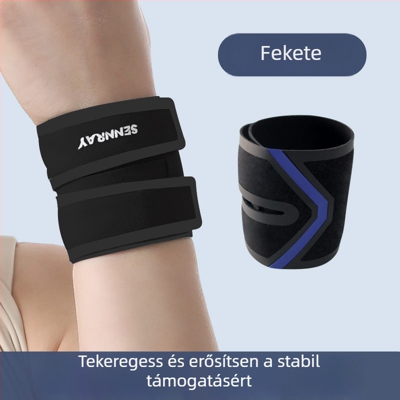 Sennray csuklópánt, légáteresztő hálós anyag, izzadságszívó, ficam elleni védelem, univerzális illeszkedés edzéshez és sporthoz
