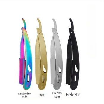 Rozsdamentes acél borotvatartó szemöldök formázáshoz, kézi borotva, klasszikus stílusú kialakítás, logó nyomtatás