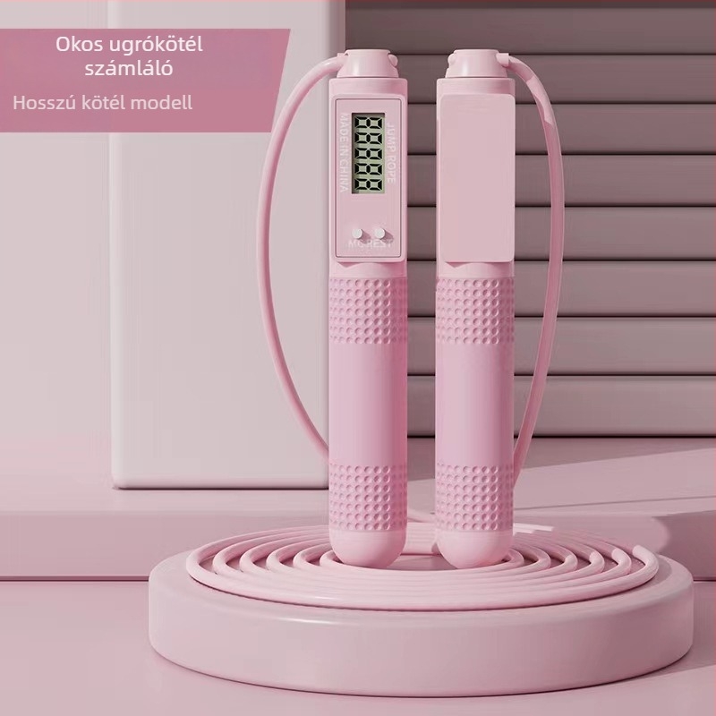 Csapágyas ugrókötél számlálóval, PVC anyagú edzéshez