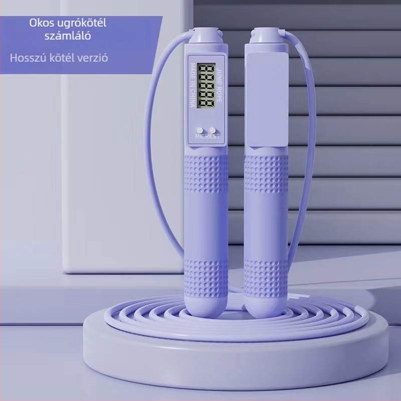 Csapágyas ugrókötél számlálóval, PVC anyagú edzéshez