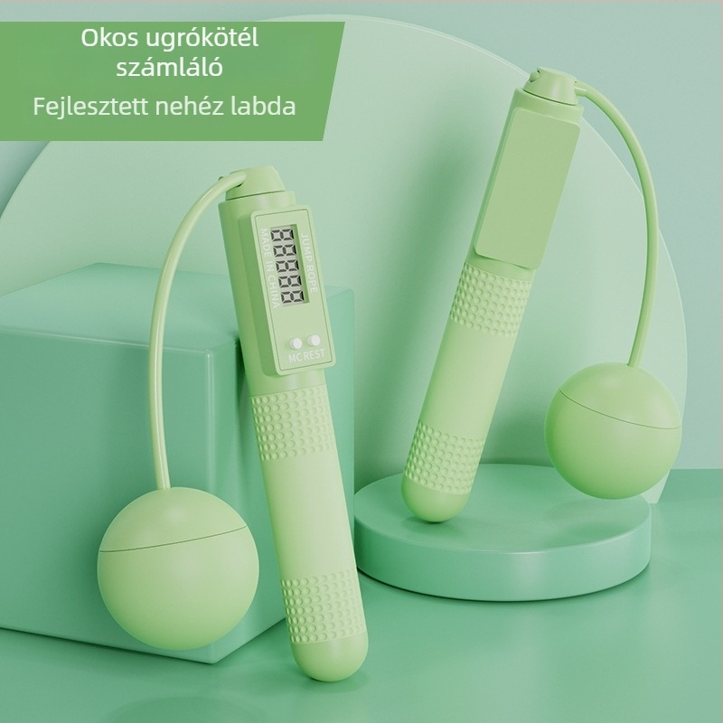Csapágyas ugrókötél számlálóval, PVC anyagú edzéshez