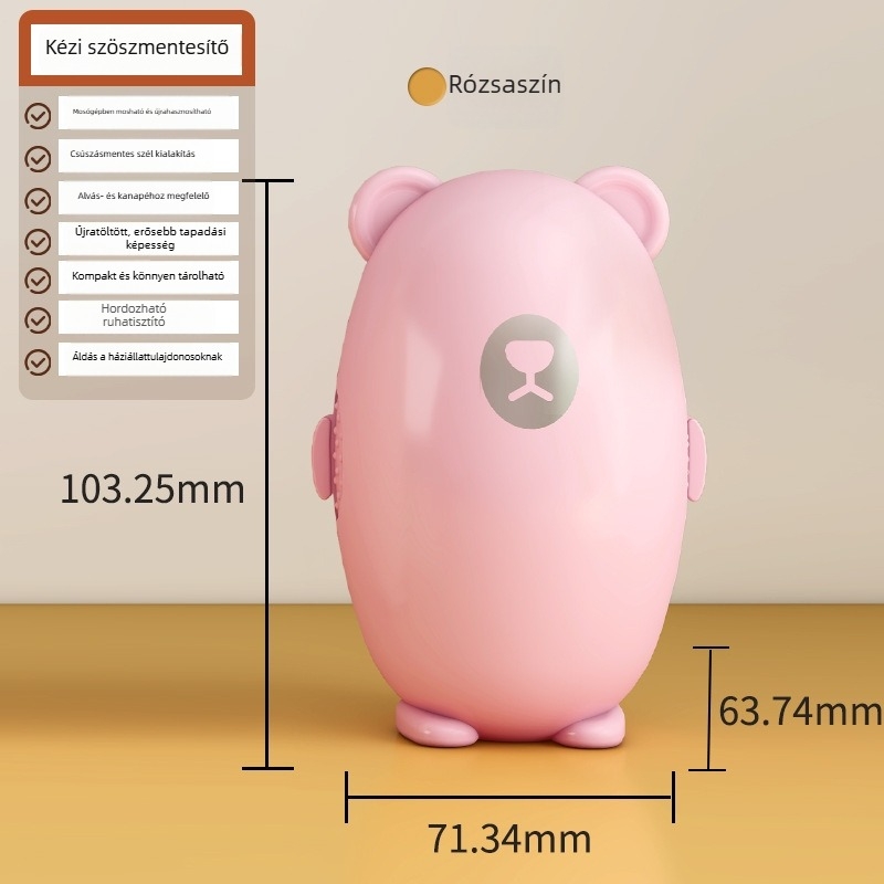 Hordozható ruhaszösz- és hajmentesítő görgő - műanyag test, Ye yu márka, modern minimalist dizájn, modell nmq010