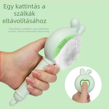 All-in-One Állatgondozó Fésű Macskáknak és Kutyáknak – Szőrtelenítés és Masszázs, PP Műanyag, Modell PG048