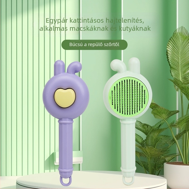 All-in-One Állatgondozó Fésű Macskáknak és Kutyáknak – Szőrtelenítés és Masszázs, PP Műanyag, Modell PG048