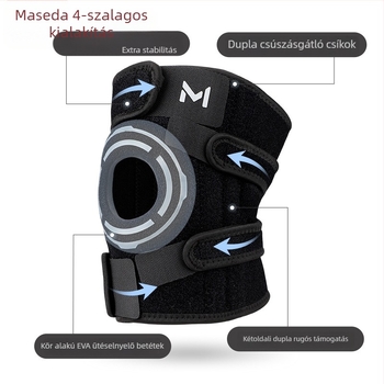 Mystar térdvédők OK anyagból készült kompressziós védelemmel és ütéscsillapító támaszokkal, kosárlabda, futás és hegymászás számára
