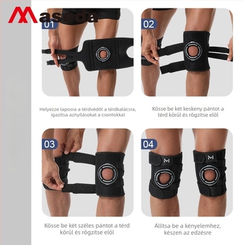 Mystar térdvédők OK anyagból készült kompressziós védelemmel és ütéscsillapító támaszokkal, kosárlabda, futás és hegymászás számára