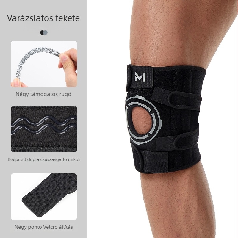 Mystar térdvédők OK anyagból készült kompressziós védelemmel és ütéscsillapító támaszokkal, kosárlabda, futás és hegymászás számára