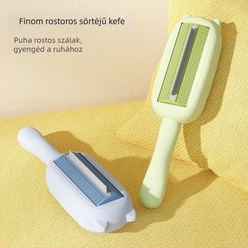 Elektrostatikus adszorpciós kisállat szőr eltávolító kefe – kétirányú szőrszál-eltávolítás, ívelt kialakítás, ABS, hosszú szőrű macskáknak