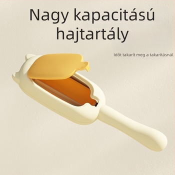 Elektrostatikus adszorpciós kisállat szőr eltávolító kefe – kétirányú szőrszál-eltávolítás, ívelt kialakítás, ABS, hosszú szőrű macskáknak