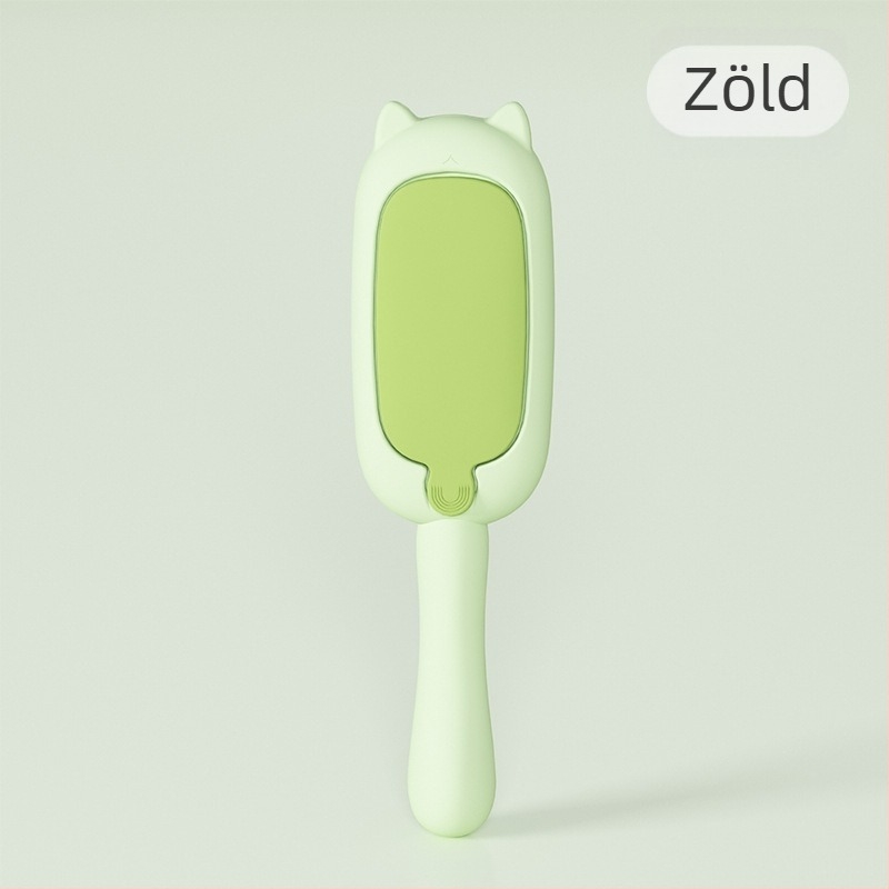 Elektrostatikus adszorpciós kisállat szőr eltávolító kefe – kétirányú szőrszál-eltávolítás, ívelt kialakítás, ABS, hosszú szőrű macskáknak