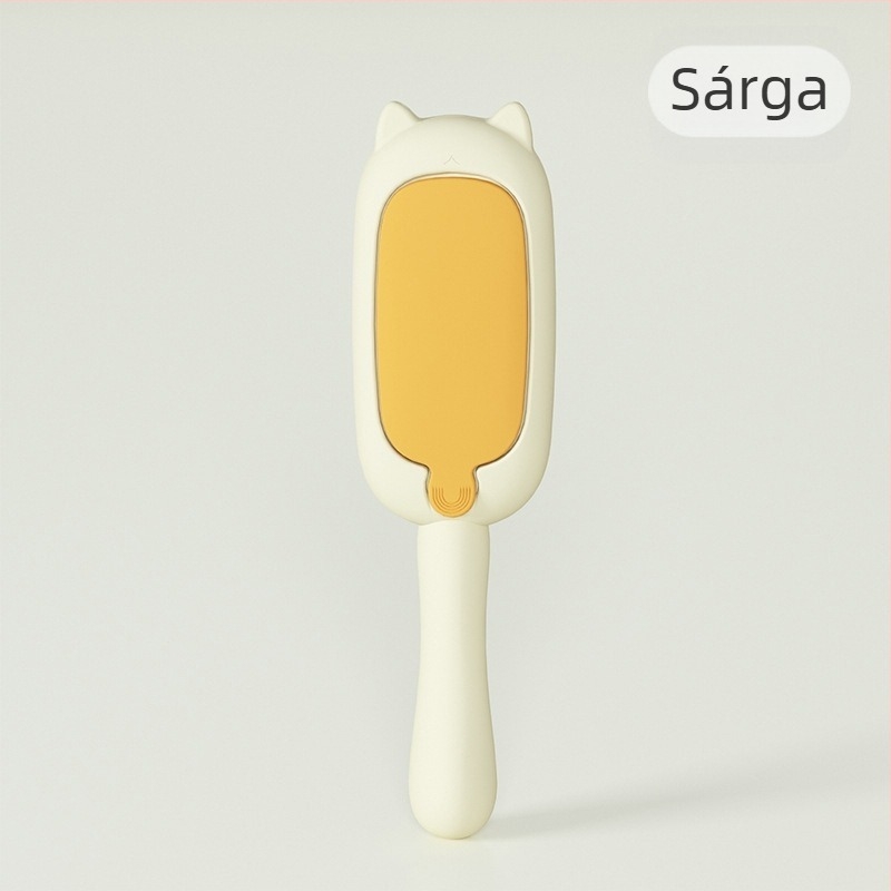 Elektrostatikus adszorpciós kisállat szőr eltávolító kefe – kétirányú szőrszál-eltávolítás, ívelt kialakítás, ABS, hosszú szőrű macskáknak