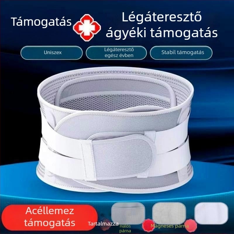 Derékvédő öv, lélegző poliészter testtel, uniszex, alkalmas futáshoz, kerékpározáshoz és más sportokhoz, négy évszakos használat