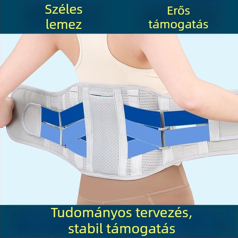 Derékvédő öv, lélegző poliészter testtel, uniszex, alkalmas futáshoz, kerékpározáshoz és más sportokhoz, négy évszakos használat