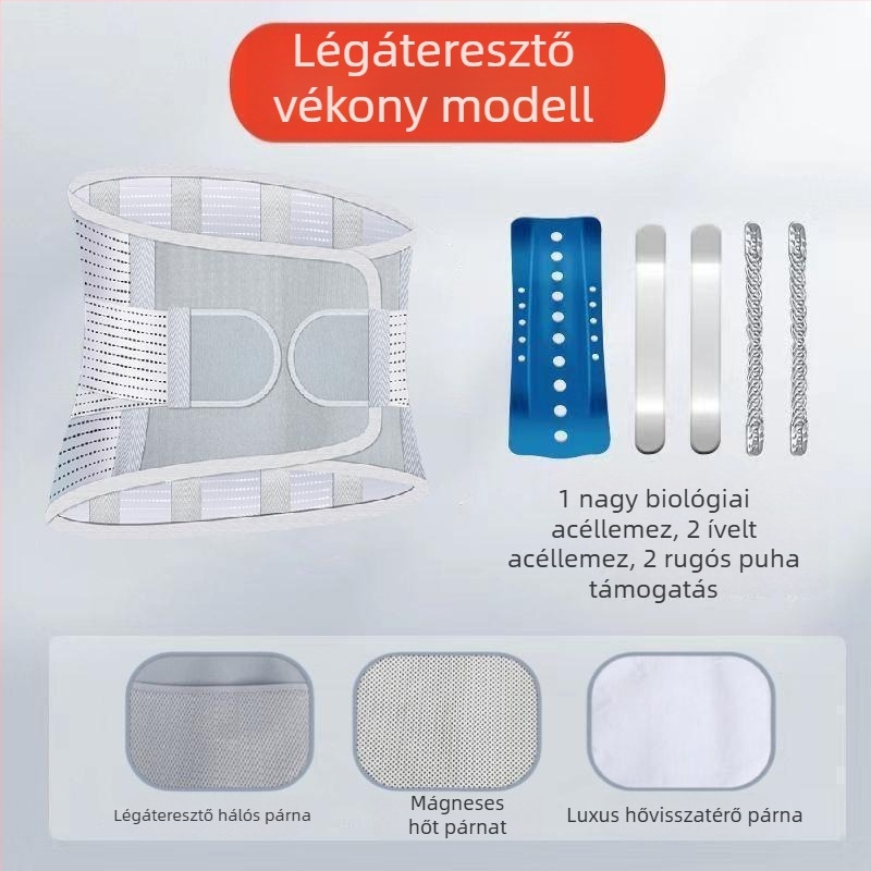 Derékvédő öv, lélegző poliészter testtel, uniszex, alkalmas futáshoz, kerékpározáshoz és más sportokhoz, négy évszakos használat