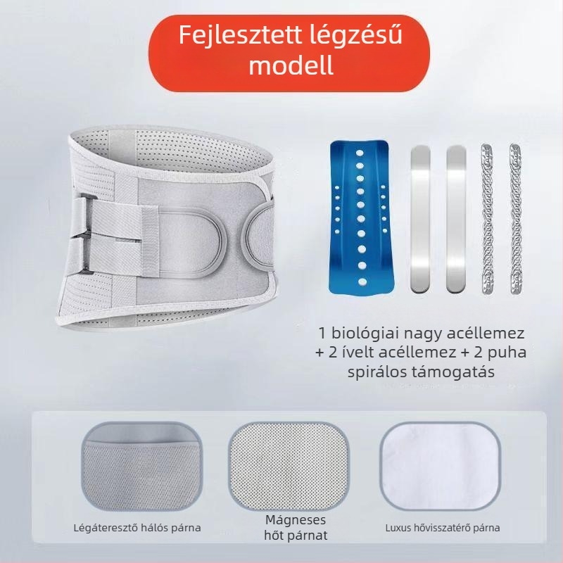 Derékvédő öv, lélegző poliészter testtel, uniszex, alkalmas futáshoz, kerékpározáshoz és más sportokhoz, négy évszakos használat