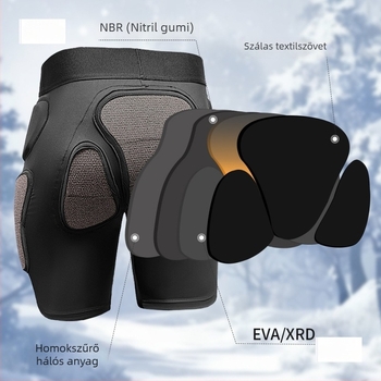 Tong sa Sívédő készlet: csípő- és térdvédők, belső ruházat, Spandex, felnőtteknek, alkalmas síelésre, snowboardozásra, dupla deszkázásra, kerékpározásra, korcsolyázásra