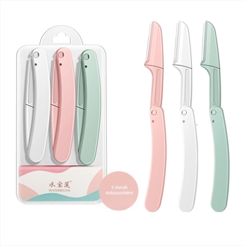 Összecsukható szemöldök-trimmelő, egyedi csomagolás, kezdőknek, ABS anyag, WATERBELINE, 5 éves élettartam