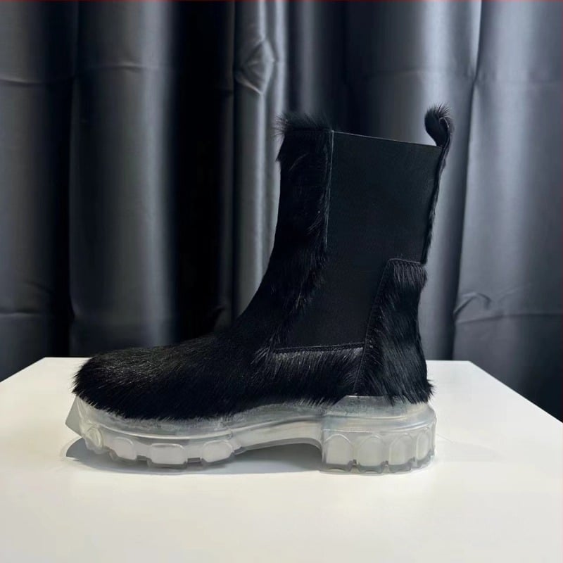 Chelsea bakancs, magas szárú, vastag sarok, kerek orr, első réteg marhabőr