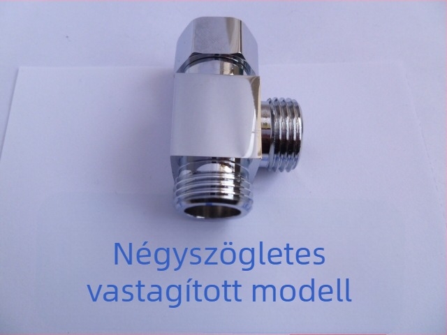 WC fedél kiegészítő tee elosztó, réz, kettős menetes csatlakozás (belső és külső), menetes illesztés, modern minimalist stílus