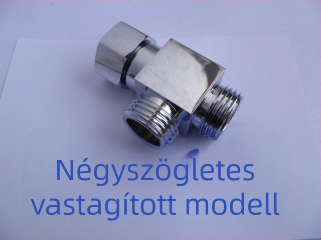 WC fedél kiegészítő tee elosztó, réz, kettős menetes csatlakozás (belső és külső), menetes illesztés, modern minimalist stílus