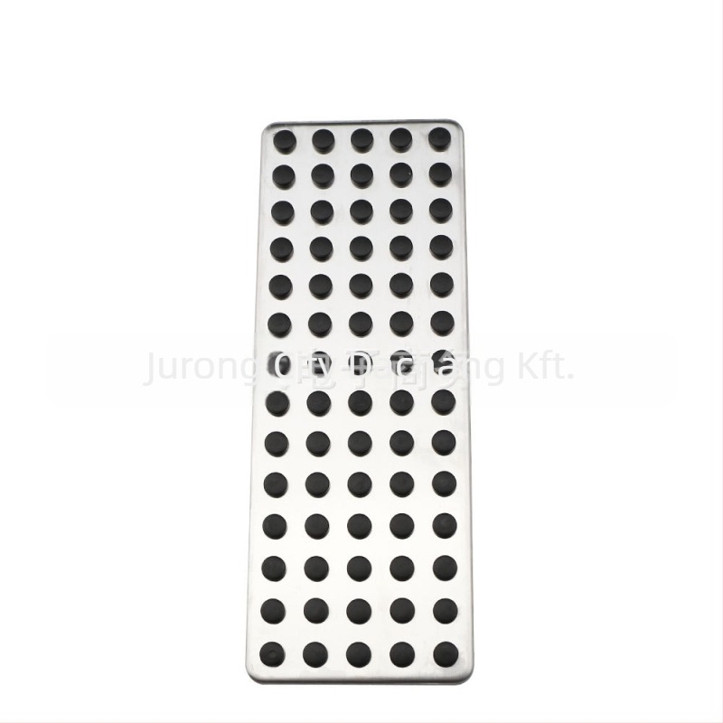 Mercedes-Benzhez készült rozsdamentes acél pedálzóna módosító készlet — kompatibilis a C-/E-osztállyal, GLK, GLC, S, SL, CLS modellekkel; automata váltó.